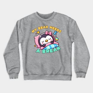 Tired penguin Crewneck Sweatshirt